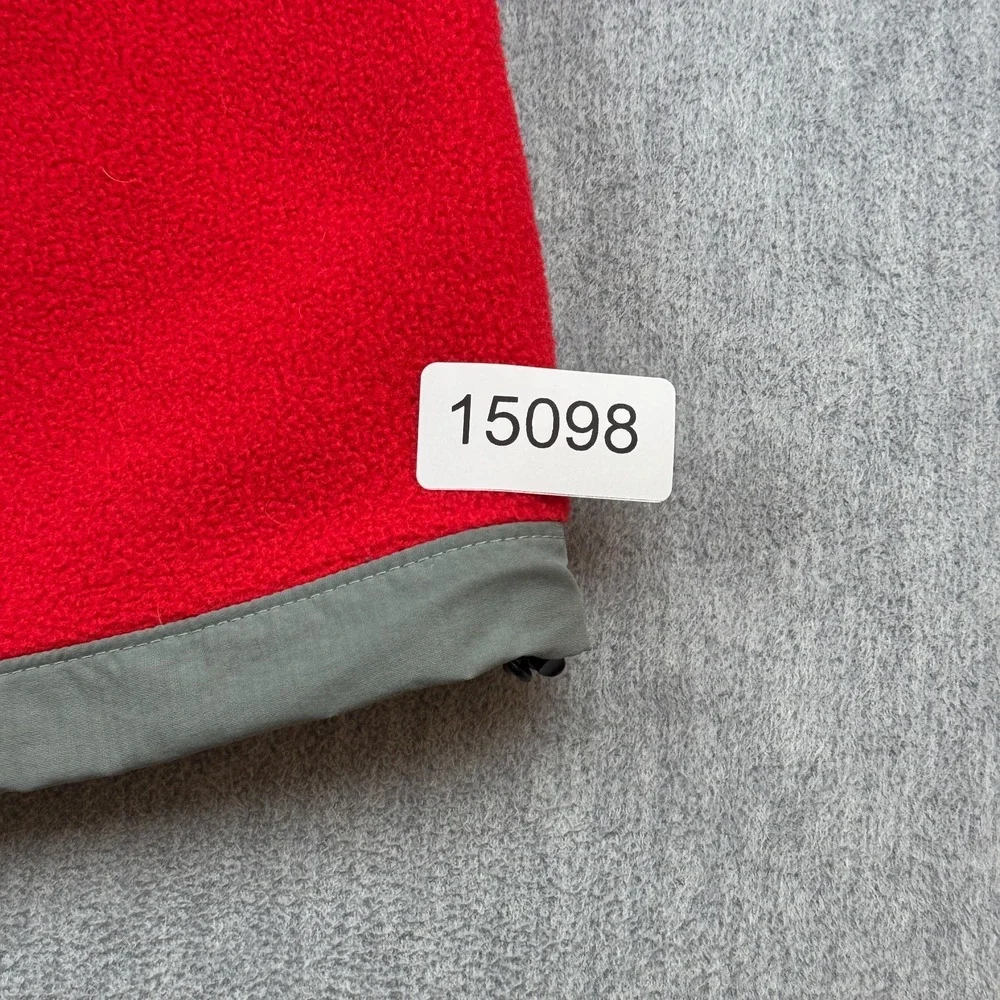 The North Face Denali Jacket Men Medium Red Fleece Full Zip Pockets Outdoor Coat